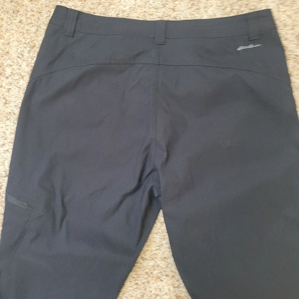 Eddie Bauer Capri Crop Pants Womens 10 Black‎ Hiking Nylon Tech